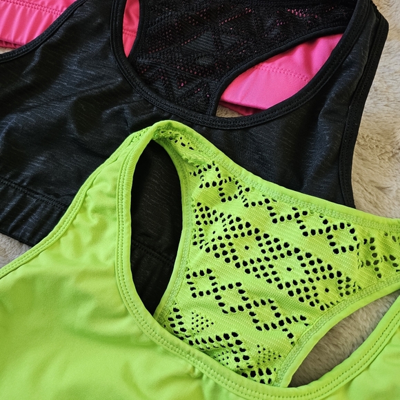 ❌️ SOLD Zyia Bomber Mesh Back Sports Bra Small Lot of 3 - Picture 2 of 12